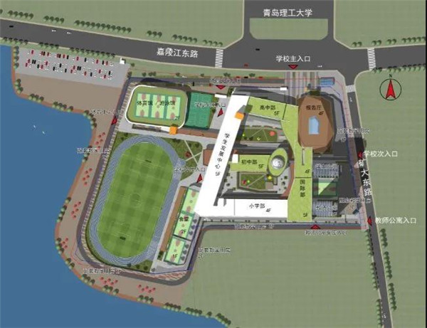 青岛二中西海岸分校开工  